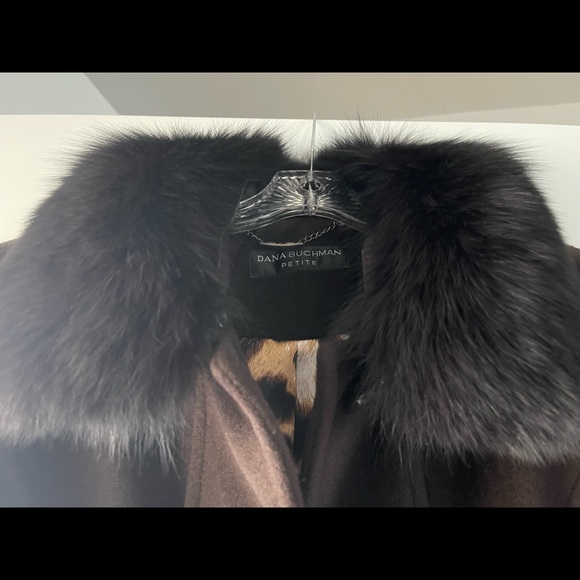 Dana Buchman 12 Petite long brown wool coat - Picture 5 of 10